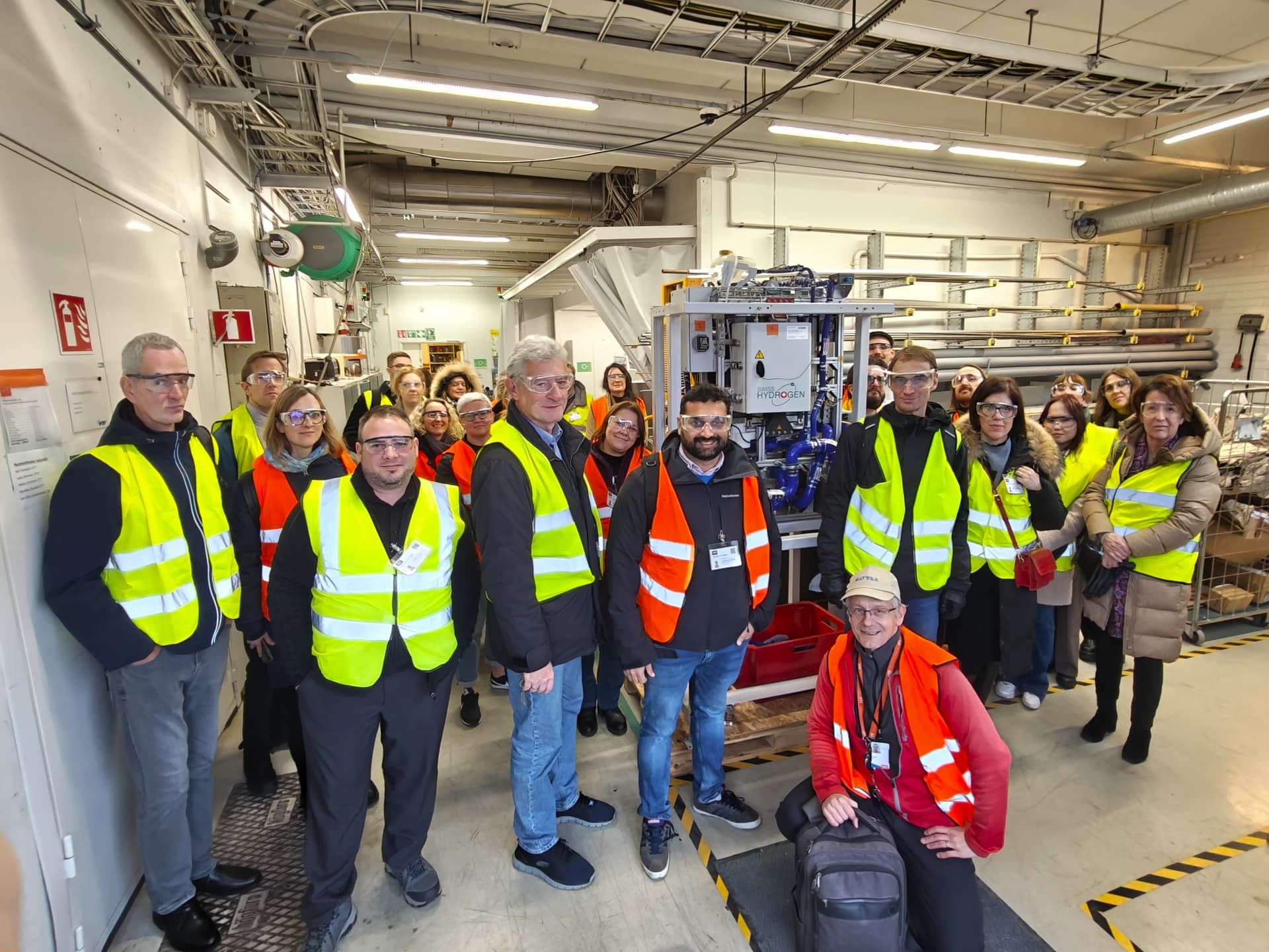 HyTruck partners visiting the VTT Technical Research Center laboratory